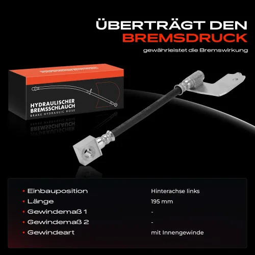 Bremsschlauch Hinterachse links Frankberg 5481FB0004821 Bild Bremsschlauch Hinterachse links Frankberg 5481FB0004821