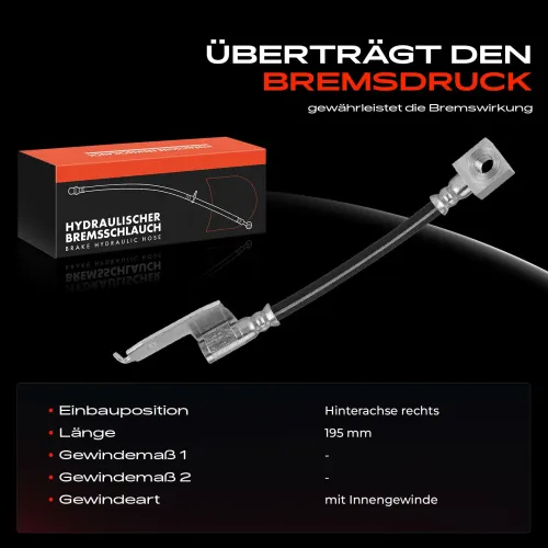 Bremsschlauch Hinterachse rechts Frankberg 5481FB0004822 Bild Bremsschlauch Hinterachse rechts Frankberg 5481FB0004822