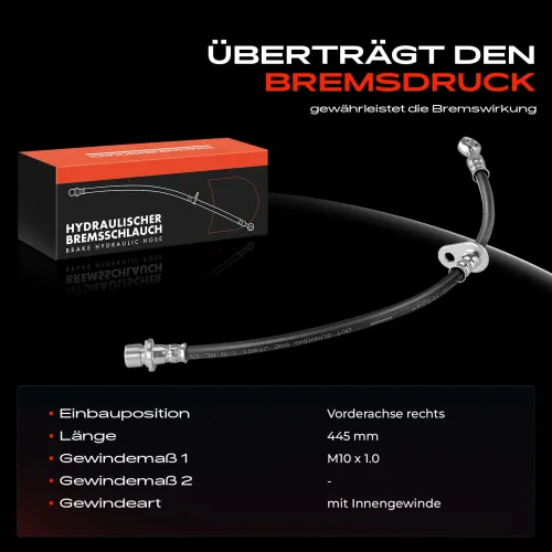 Bremsschlauch Vorderachse rechts Frankberg 5481FB0004829 Bild Bremsschlauch Vorderachse rechts Frankberg 5481FB0004829