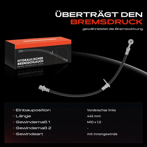 Bremsschlauch Vorderachse links Frankberg 5481FB0004830 Bild Bremsschlauch Vorderachse links Frankberg 5481FB0004830