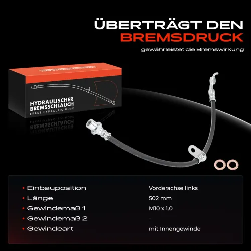 Bremsschlauch Vorderachse links Frankberg 5481FB0004834 Bild Bremsschlauch Vorderachse links Frankberg 5481FB0004834