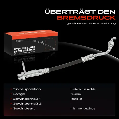 Bremsschlauch Hinterachse rechts Frankberg 5481FB0004836 Bild Bremsschlauch Hinterachse rechts Frankberg 5481FB0004836