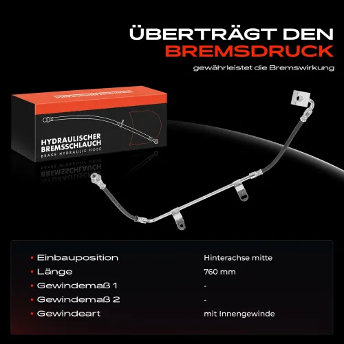 Bremsschlauch Hinterachse Mitte Frankberg 5481FB0004856 Bild Bremsschlauch Hinterachse Mitte Frankberg 5481FB0004856