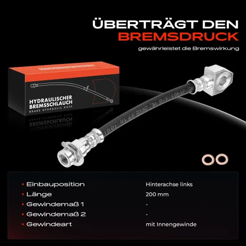 Bremsschlauch Hinterachse links Frankberg 5481FB0004858 Bild Bremsschlauch Hinterachse links Frankberg 5481FB0004858