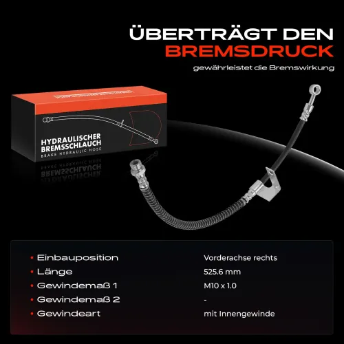 Bremsschlauch Vorderachse rechts Frankberg 5481FB0004867 Bild Bremsschlauch Vorderachse rechts Frankberg 5481FB0004867