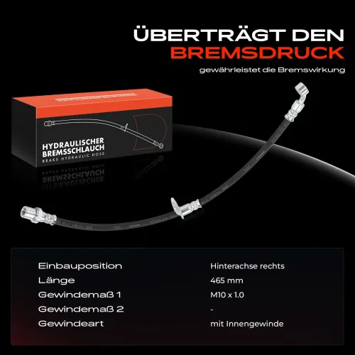 Bremsschlauch Hinterachse rechts Frankberg 5481FB0004874 Bild Bremsschlauch Hinterachse rechts Frankberg 5481FB0004874