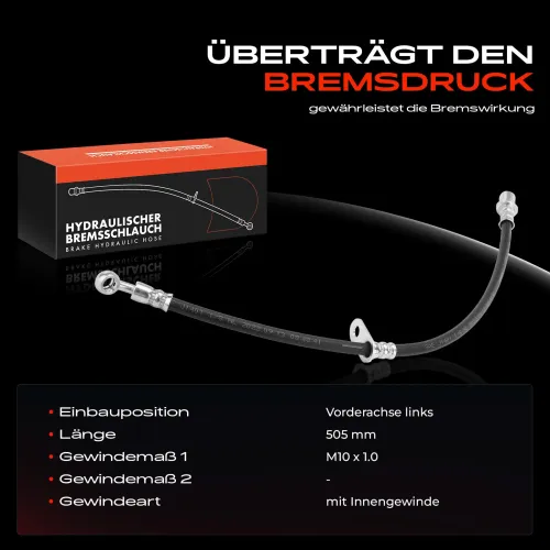 Bremsschlauch Vorderachse links Frankberg 5481FB0004876 Bild Bremsschlauch Vorderachse links Frankberg 5481FB0004876