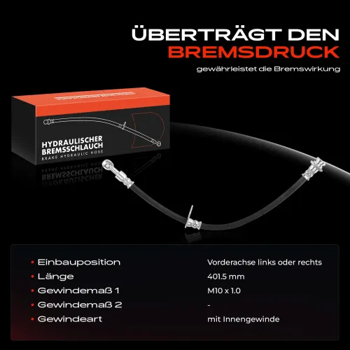 Bremsschlauch Vorderachse beidseitig Frankberg 5481FB0004882 Bild Bremsschlauch Vorderachse beidseitig Frankberg 5481FB0004882