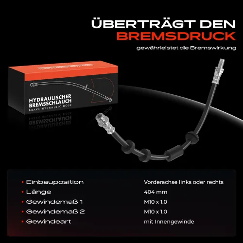 Bremsschlauch Vorderachse beidseitig Frankberg 5481FB0004897 Bild Bremsschlauch Vorderachse beidseitig Frankberg 5481FB0004897