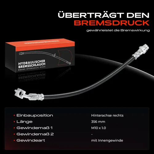 Bremsschlauch Hinterachse rechts Frankberg 5481FB0004899 Bild Bremsschlauch Hinterachse rechts Frankberg 5481FB0004899