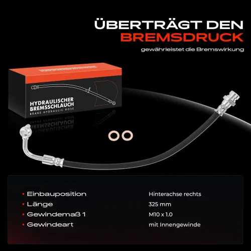 Bremsschlauch Hinterachse rechts Frankberg 5481FB0004903 Bild Bremsschlauch Hinterachse rechts Frankberg 5481FB0004903