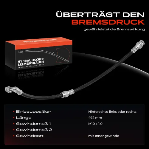 Bremsschlauch Hinterachse beidseitig Frankberg 5481FB0004907 Bild Bremsschlauch Hinterachse beidseitig Frankberg 5481FB0004907