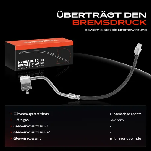 Bremsschlauch Hinterachse rechts Frankberg 5481FB0004927 Bild Bremsschlauch Hinterachse rechts Frankberg 5481FB0004927