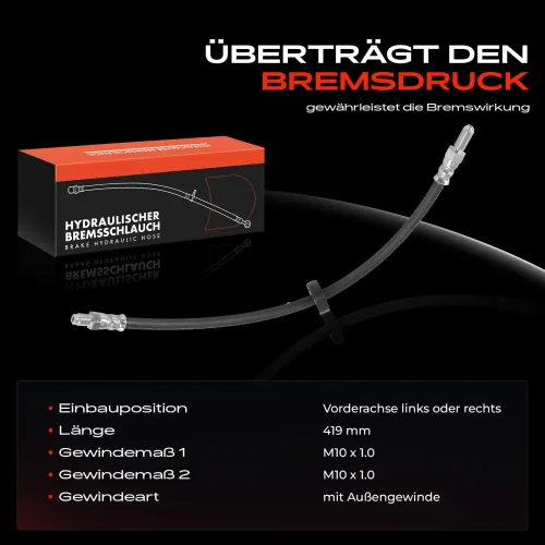 Bremsschlauch Vorderachse beidseitig Frankberg 5481FB0004929 Bild Bremsschlauch Vorderachse beidseitig Frankberg 5481FB0004929