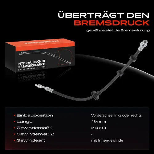 Bremsschlauch Vorderachse beidseitig Frankberg 5481FB0004950 Bild Bremsschlauch Vorderachse beidseitig Frankberg 5481FB0004950