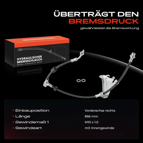 Bremsschlauch Vorderachse rechts Frankberg 5481FB0004952 Bild Bremsschlauch Vorderachse rechts Frankberg 5481FB0004952