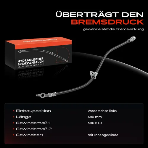 Bremsschlauch Vorderachse links Frankberg 5481FB0004954 Bild Bremsschlauch Vorderachse links Frankberg 5481FB0004954