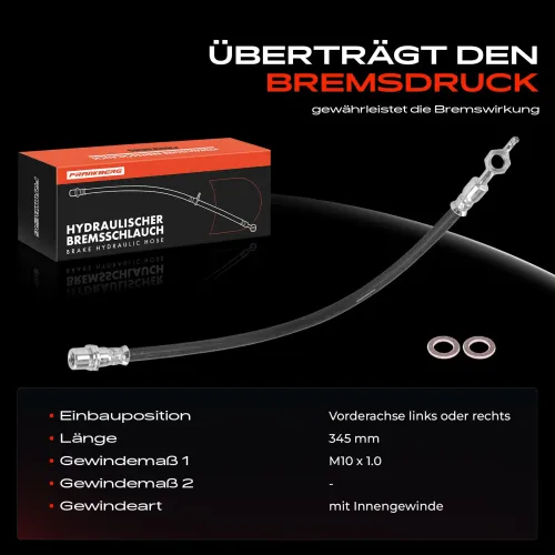 Bremsschlauch Vorderachse beidseitig Frankberg 5481FB0004955 Bild Bremsschlauch Vorderachse beidseitig Frankberg 5481FB0004955