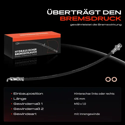 Bremsschlauch Hinterachse beidseitig Frankberg 5481FB0004962 Bild Bremsschlauch Hinterachse beidseitig Frankberg 5481FB0004962