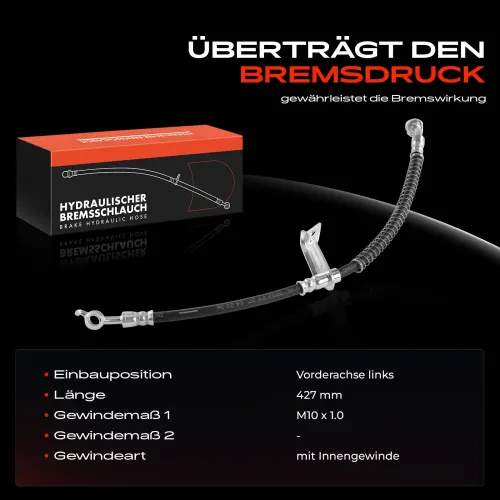 Bremsschlauch Vorderachse links Frankberg 5481FB0004992 Bild Bremsschlauch Vorderachse links Frankberg 5481FB0004992