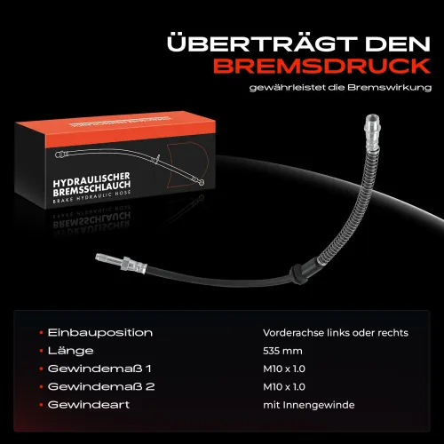 Bremsschlauch Vorderachse beidseitig Frankberg 5481FB0005002 Bild Bremsschlauch Vorderachse beidseitig Frankberg 5481FB0005002