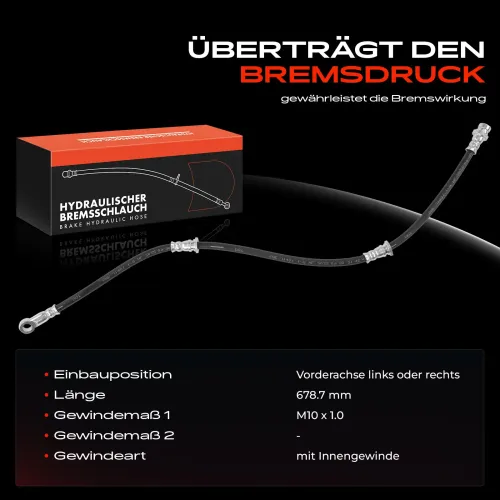 Bremsschlauch Vorderachse beidseitig Frankberg 5481FB0005013 Bild Bremsschlauch Vorderachse beidseitig Frankberg 5481FB0005013