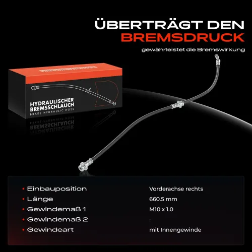 Bremsschlauch Vorderachse rechts Frankberg 5481FB0005015 Bild Bremsschlauch Vorderachse rechts Frankberg 5481FB0005015