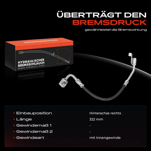 Bremsschlauch Hinterachse rechts Frankberg 5481FB0005030 Bild Bremsschlauch Hinterachse rechts Frankberg 5481FB0005030