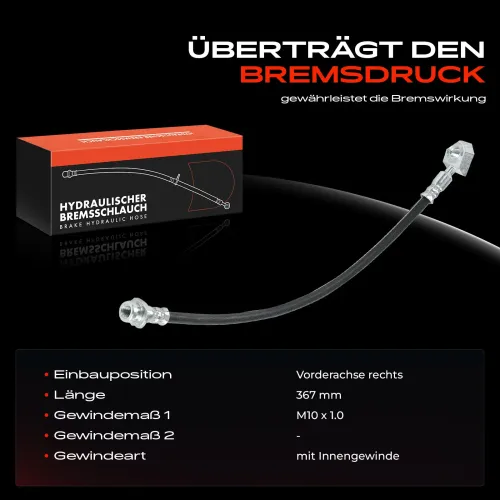 Bremsschlauch Vorderachse rechts Frankberg 5481FB0005033 Bild Bremsschlauch Vorderachse rechts Frankberg 5481FB0005033