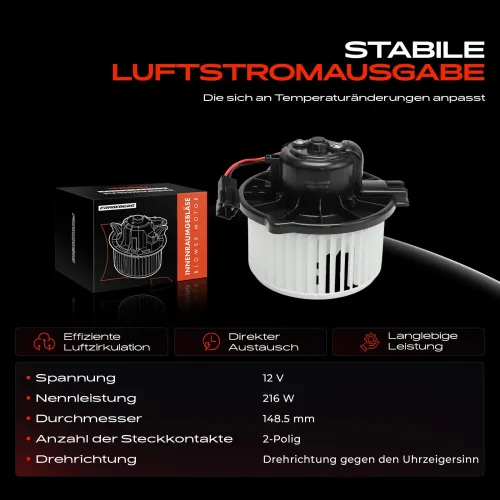 Innenraumgebläse 12 V Frankberg 5481FB0005051 Bild Innenraumgebläse 12 V Frankberg 5481FB0005051