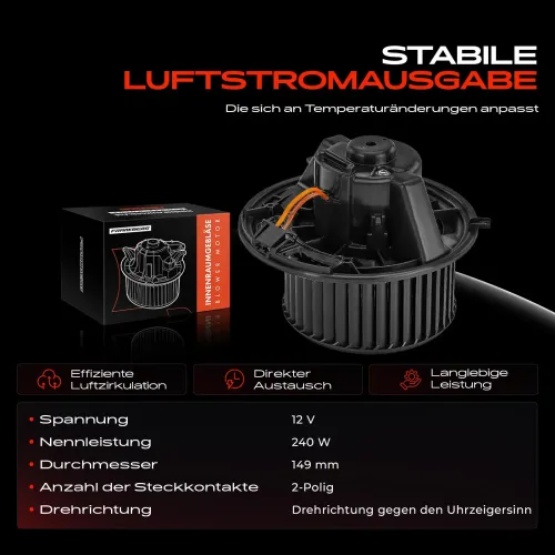 Innenraumgebläse 12 V Frankberg 5481FB0005068 Bild Innenraumgebläse 12 V Frankberg 5481FB0005068