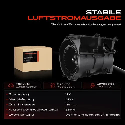 Innenraumgebläse 12 V Frankberg 5481FB0005087 Bild Innenraumgebläse 12 V Frankberg 5481FB0005087