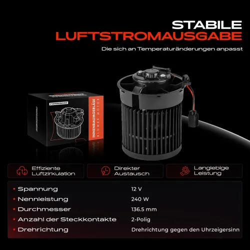 Innenraumgebläse 12 V Frankberg 5481FB0005136 Bild Innenraumgebläse 12 V Frankberg 5481FB0005136