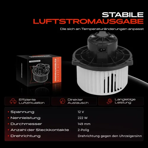Innenraumgebläse 12 V Frankberg 5481FB0005185 Bild Innenraumgebläse 12 V Frankberg 5481FB0005185