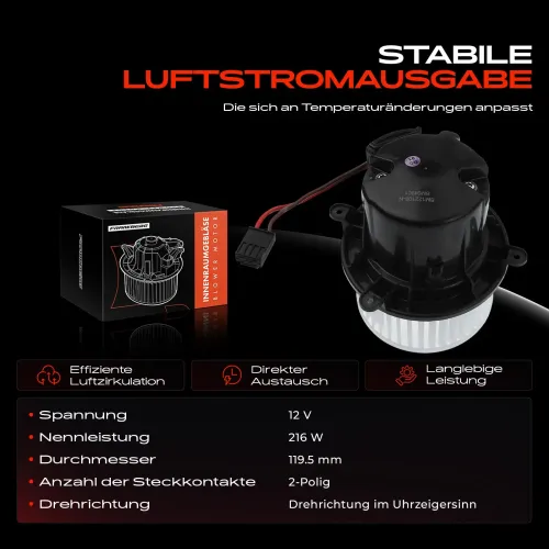 Innenraumgebläse 12 V Frankberg 5481FB0005215 Bild Innenraumgebläse 12 V Frankberg 5481FB0005215