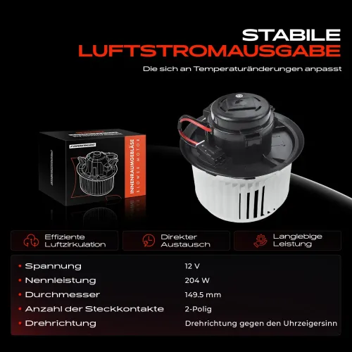 Innenraumgebläse 12 V Frankberg 5481FB0005238 Bild Innenraumgebläse 12 V Frankberg 5481FB0005238
