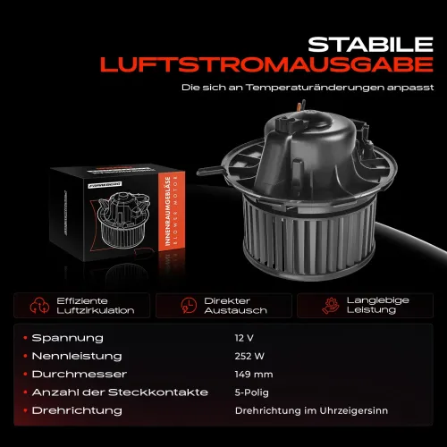 Innenraumgebläse 12 V Frankberg 5481FB0005276 Bild Innenraumgebläse 12 V Frankberg 5481FB0005276