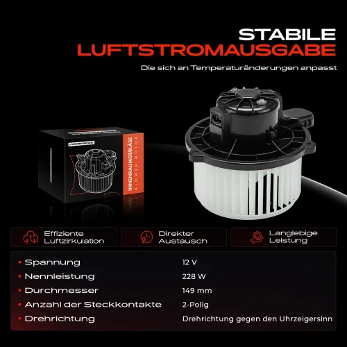 Innenraumgebläse 12 V Frankberg 5481FB0005284 Bild Innenraumgebläse 12 V Frankberg 5481FB0005284