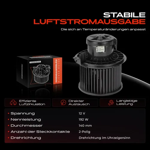 Innenraumgebläse 12 V 12 V Frankberg 5481FB0005320 Bild Innenraumgebläse 12 V 12 V Frankberg 5481FB0005320