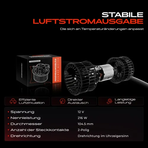 Innenraumgebläse 12 V 12 V Frankberg 5481FB0005329 Bild Innenraumgebläse 12 V 12 V Frankberg 5481FB0005329