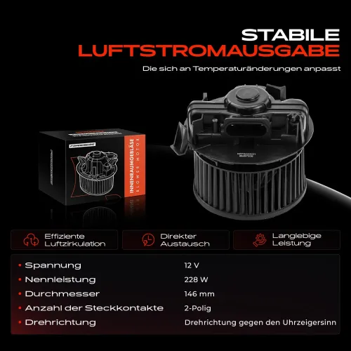 Innenraumgebläse 12 V Frankberg 5481FB0005343 Bild Innenraumgebläse 12 V Frankberg 5481FB0005343