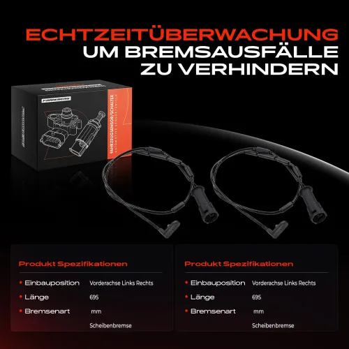Warnkontakt, Bremsbelagverschleiß Vorderachse beidseitig Frankberg 5481FB0005804 Bild Warnkontakt, Bremsbelagverschleiß Vorderachse beidseitig Frankberg 5481FB0005804