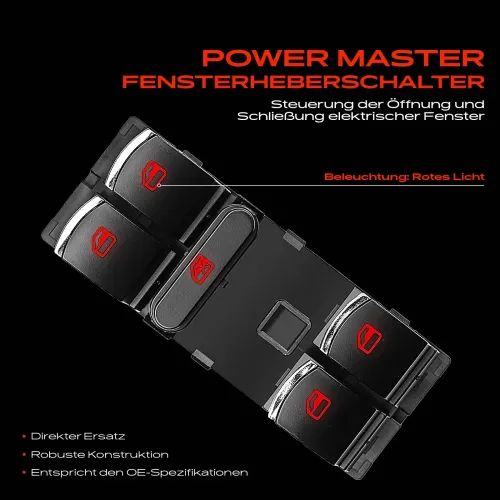 Schalter, Fensterheber fahrerseitig Frankberg 5481FB0006585 Bild Schalter, Fensterheber fahrerseitig Frankberg 5481FB0006585