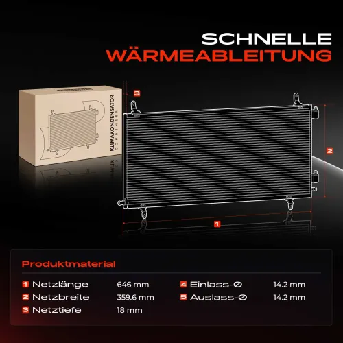 Kondensator, Klimaanlage Frankberg 5481FB0007069 Bild Kondensator, Klimaanlage Frankberg 5481FB0007069