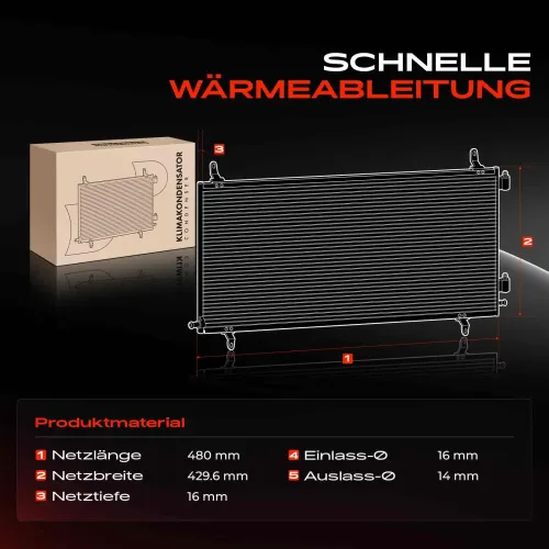 Kondensator, Klimaanlage Frankberg 5481FB0007073 Bild Kondensator, Klimaanlage Frankberg 5481FB0007073