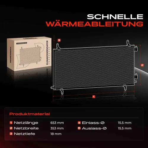 Kondensator, Klimaanlage Frankberg 5481FB0007083 Bild Kondensator, Klimaanlage Frankberg 5481FB0007083