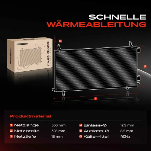 Kondensator, Klimaanlage Frankberg 5481FB0007113 Bild Kondensator, Klimaanlage Frankberg 5481FB0007113