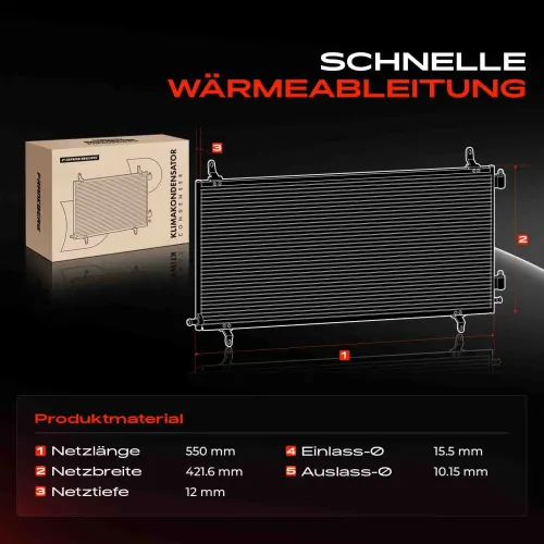 Kondensator, Klimaanlage Frankberg 5481FB0007219 Bild Kondensator, Klimaanlage Frankberg 5481FB0007219