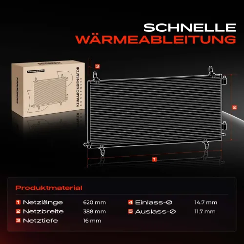 Kondensator, Klimaanlage Frankberg 5481FB0007237 Bild Kondensator, Klimaanlage Frankberg 5481FB0007237