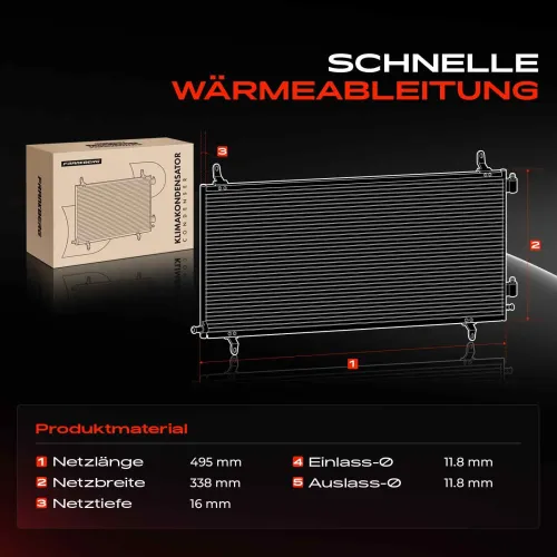 Kondensator, Klimaanlage Frankberg 5481FB0007430 Bild Kondensator, Klimaanlage Frankberg 5481FB0007430